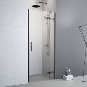 Planplus Pure Drehtür an Festteil für Nische 100 x 200 cm, Anschlag rechts