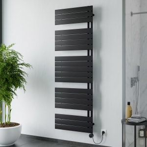 Plan Open E Badheizkörper 60 x 119,5 cm, rein elektrisch, Heizstab Typ 3, Öffnung links