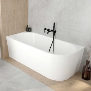 OLTENS Delva Vorwand-Badewanne 150 x 75 cm für Eckeinbau links