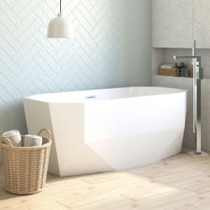 OLTENS Stygg freistehende Badewanne oval 160 x 73 cm