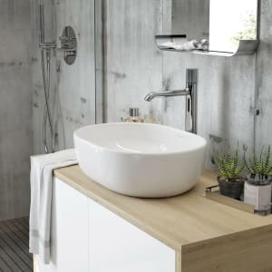 OLTENS Hamnes Aufsatzwaschbecken oval 47,5 x 34 cm, mit SmartClean