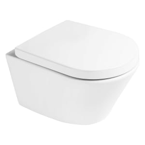 OLTENS Jog Tiefspül-Wand-WC PureRim 36 x 52 cm, Set mit WC-Sitz, mit SmartClean