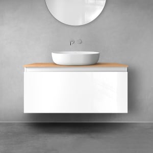 OLTENS Vernal Badmöbel-Set 2-teilig mit Unterschrank mit 1 Schublade und Konsolenplatte 100 x 48,6 cm