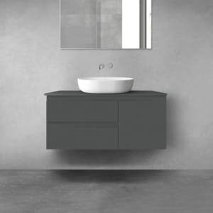 OLTENS Vernal Badmöbel-Set 3-teilig mit Unterschränken mit 2 Schubladen und 1 Tür sowie mit Konsolenplatte 100 x 48,6 cm