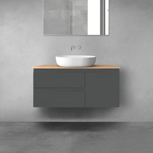 OLTENS Vernal Badmöbel-Set 3-teilig mit Unterschränken mit 3 Schubladen und Konsolenplatte 100 x 48,6 cm