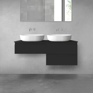 OLTENS Vernal Badmöbel-Set 3-teilig mit 2 Unterschränken mit Schubladen und Konsolenplatte 120 x 25,2/48,6 cm