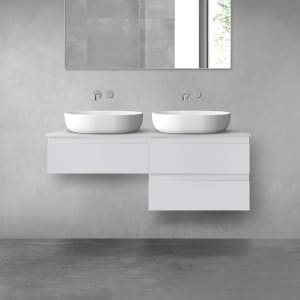 OLTENS Vernal Badmöbel-Set 3-teilig mit 2 Unterschränken mit Schubladen und Konsolenplatte 120 x 25,2/48,6 cm