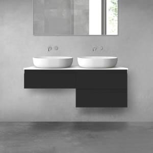 OLTENS Vernal Badmöbel-Set 3-teilig mit 2 Unterschränken mit Schubladen und Konsolenplatte 120 x 25,2/48,6 cm