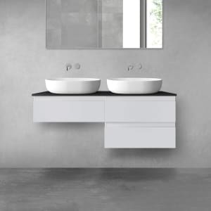 OLTENS Vernal Badmöbel-Set 3-teilig mit 2 Unterschränken mit Schubladen und Konsolenplatte 120 x 25,2/48,6 cm