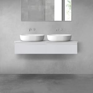 OLTENS Vernal Badmöbel-Set 3-teilig mit 2 Unterschränken mit Schubladen und Konsolenplatte 120 x 25,2 cm