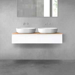 OLTENS Vernal Badmöbel-Set 3-teilig mit 2 Unterschränken mit Schubladen und Konsolenplatte 120 x 25,2 cm