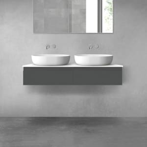 OLTENS Vernal Badmöbel-Set 3-teilig mit 2 Unterschränken mit Schubladen und Konsolenplatte 120 x 25,2 cm