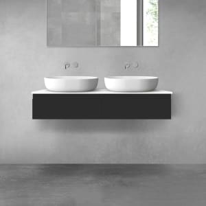 OLTENS Vernal Badmöbel-Set 3-teilig mit 2 Unterschränken mit Schubladen und Konsolenplatte 120 x 25,2 cm