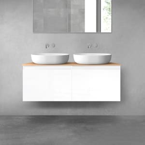 OLTENS Vernal Badmöbel-Set 3-teilig mit 2 Unterschränken mit Schubladen und Konsolenplatte 120 x 48,6 cm