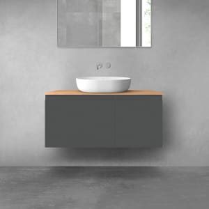 OLTENS Vernal Badmöbel-Set 3-teilig mit Unterschränken mit 2 Schubladen und Konsolenplatte 100 x 48,6 cm