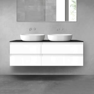 OLTENS Vernal Badmöbel-Set 3-teilig mit 2 Unterschränken mit Schubladen und Konsolenplatte 140 x 48,6 cm