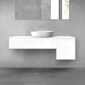 OLTENS Vernal Badmöbel-Set 3-teilig mit 2 Unterschränken mit Schublade/Tür und Konsolenplatte 140 x 25,2/48,6 cm