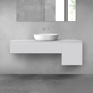 OLTENS Vernal Badmöbel-Set 3-teilig mit 2 Unterschränken mit Schublade/Tür und Konsolenplatte 140 x 25,2/48,6 cm