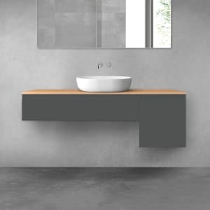 OLTENS Vernal Badmöbel-Set 3-teilig mit 2 Unterschränken mit Schublade/Tür und Konsolenplatte 140 x 25,2/48,6 cm