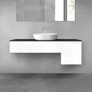 OLTENS Vernal Badmöbel-Set 3-teilig mit 2 Unterschränken mit Schublade/Tür und Konsolenplatte 140 x 25,2/48,6 cm