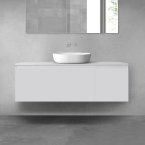 OLTENS Vernal Badmöbel-Set 3-teilig mit Unterschränken mit 2 Schubladen und Konsolenplatte 140 x 48,6 cm