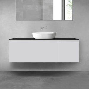 OLTENS Vernal Badmöbel-Set 3-teilig mit Unterschränken mit 2 Schubladen und Konsolenplatte 140 x 48,6 cm