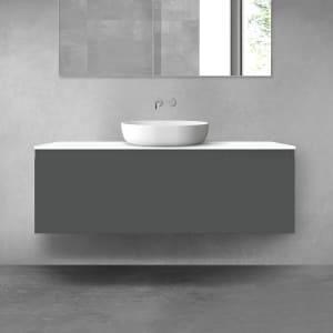 OLTENS Vernal Badmöbel-Set 3-teilig mit Unterschränken mit 1 Schublade und 1 Tür sowie mit Konsolenplatte 140 x 48,6 cm