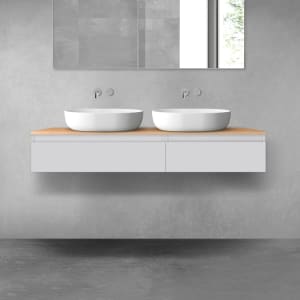 OLTENS Vernal Badmöbel-Set 3-teilig mit 2 Unterschränken mit Schubladen und Konsolenplatte 140 x 25,2 cm