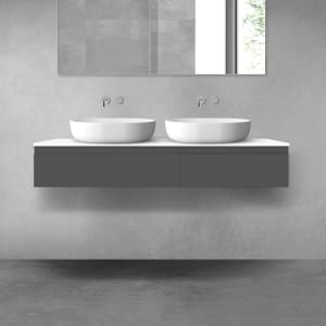 OLTENS Vernal Badmöbel-Set 3-teilig mit 2 Unterschränken mit Schubladen und Konsolenplatte 140 x 25,2 cm