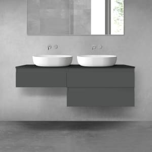 OLTENS Vernal Badmöbel-Set 3-teilig mit 2 Unterschränken mit Schubladen und Konsolenplatte 140 x 25,2/48,6 cm