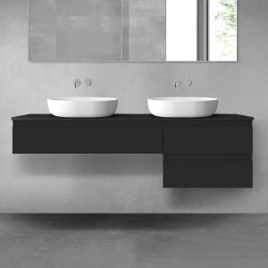 OLTENS Vernal Badmöbel-Set 3-teilig mit 2 Unterschränken mit Schubladen und Konsolenplatte 160 x 25,2/48,6 cm