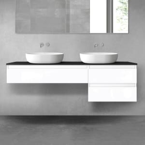 OLTENS Vernal Badmöbel-Set 3-teilig mit 2 Unterschränken mit Schubladen und Konsolenplatte 160 x 25,2/48,6 cm