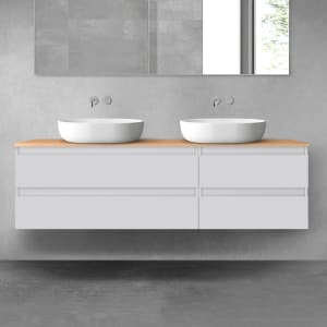 OLTENS Vernal Badmöbel-Set 3-teilig mit 2 Unterschränken mit Schubladen und Konsolenplatte 160 x 48,6 cm