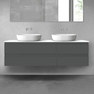 OLTENS Vernal Badmöbel-Set 3-teilig mit 2 Unterschränken mit Schubladen und Konsolenplatte 160 x 48,6 cm