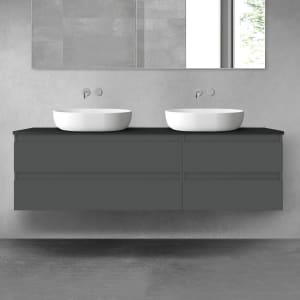 OLTENS Vernal Badmöbel-Set 3-teilig mit 2 Unterschränken mit Schubladen und Konsolenplatte 160 x 48,6 cm