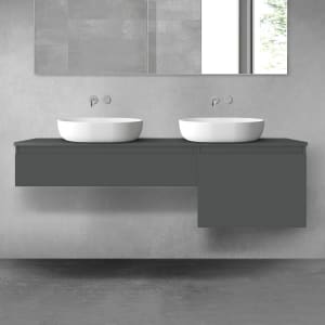 OLTENS Vernal Badmöbel-Set 3-teilig mit 2 Unterschränken mit Schubladen und Konsolenplatte 160 x 25,2/48,6 cm