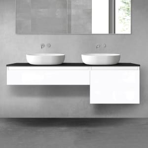 OLTENS Vernal Badmöbel-Set 3-teilig mit 2 Unterschränken mit Schubladen und Konsolenplatte 160 x 25,2/48,6 cm