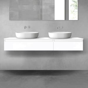 OLTENS Vernal Badmöbel-Set 3-teilig mit 2 Unterschränken mit Schubladen und Konsolenplatte 160 x 25,2 cm