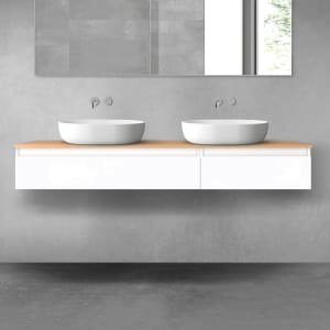 OLTENS Vernal Badmöbel-Set 3-teilig mit 2 Unterschränken mit Schubladen und Konsolenplatte 160 x 25,2 cm