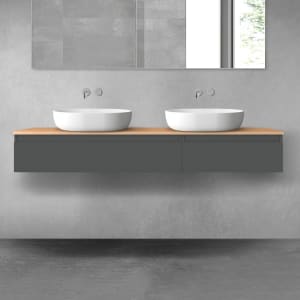 OLTENS Vernal Badmöbel-Set 3-teilig mit 2 Unterschränken mit Schubladen und Konsolenplatte 160 x 25,2 cm