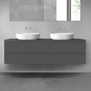 OLTENS Vernal Badmöbel-Set 3-teilig mit 2 Unterschränken mit Schubladen und Konsolenplatte 160 x 48,6 cm