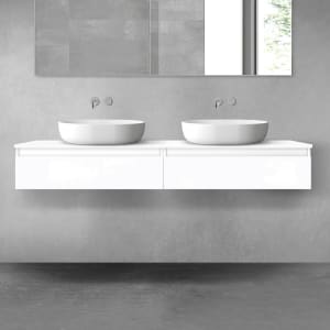 OLTENS Vernal Badmöbel-Set 3-teilig mit 2 Unterschränken mit Schubladen und Konsolenplatte 160 x 25,2 cm