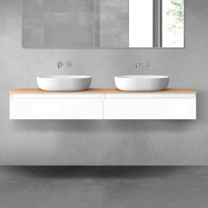 OLTENS Vernal Badmöbel-Set 3-teilig mit 2 Unterschränken mit Schubladen und Konsolenplatte 160 x 25,2 cm