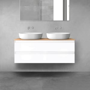 OLTENS Vernal Badmöbel-Set 2-teilig mit Unterschrank mit 2 Schubladen und Konsolenplatte 120 x 48,6 cm