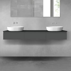 OLTENS Vernal Badmöbel-Set 4-teilig mit 3 Unterschränken mit Schubladen und Konsolenplatte 180 x 25,2 cm