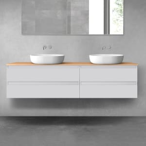 OLTENS Vernal Badmöbel-Set 3-teilig mit 2 Unterschränken mit Schubladen und Konsolenplatte 180 x 48,6 cm