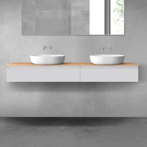 OLTENS Vernal Badmöbel-Set 3-teilig mit 2 Unterschränken mit Schubladen und Konsolenplatte 180 x 25,2 cm