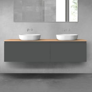 OLTENS Vernal Badmöbel-Set 3-teilig mit 2 Unterschränken mit Schubladen und Konsolenplatte 180 x 48,6 cm