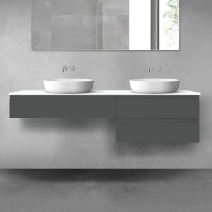 OLTENS Vernal Badmöbel-Set 3-teilig mit 2 Unterschränken mit Schubladen und Konsolenplatte 180 x 25,2/48,6 cm