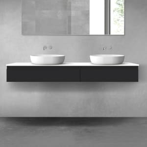 OLTENS Vernal Badmöbel-Set 3-teilig mit 2 Unterschränken mit Schubladen und Konsolenplatte 180 x 25,2 cm